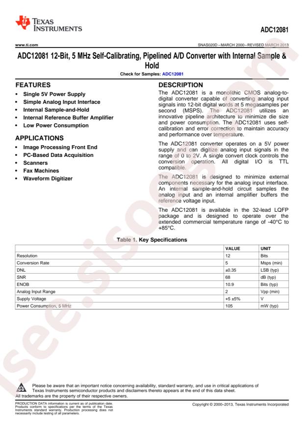 ADC12081CIVTX/NOPB