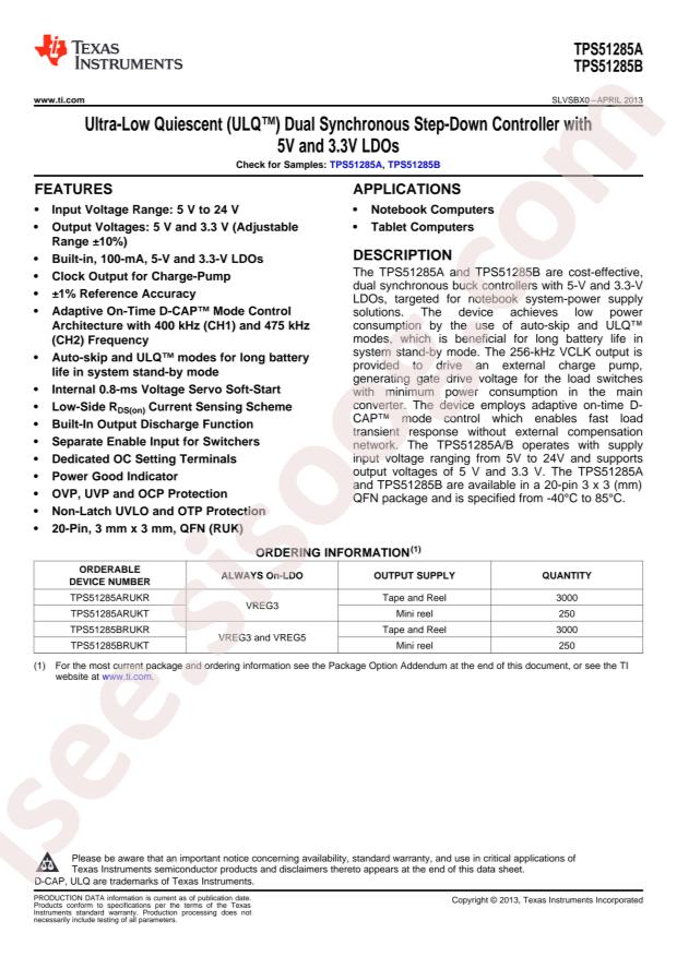 TPS51285ARUKT