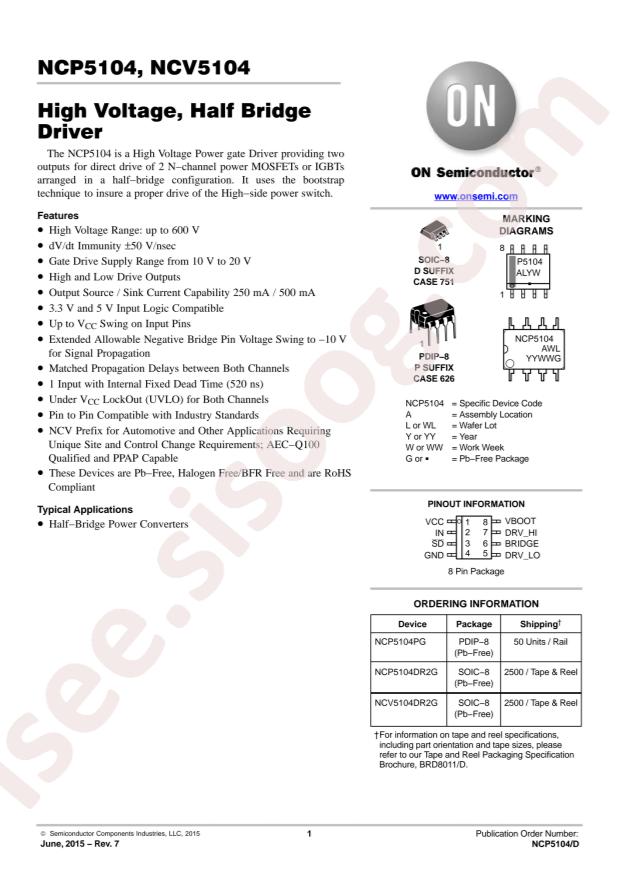 NCP5104DR2G