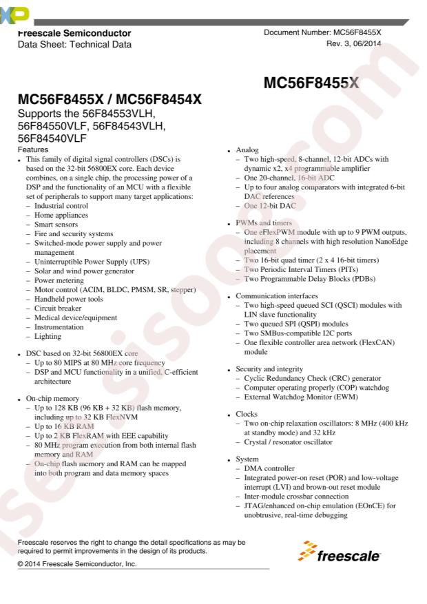 MC56F84543VLH