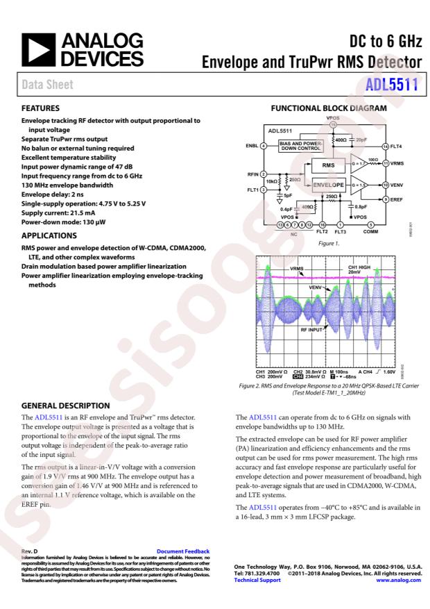 ADL5511ACPZ-R7