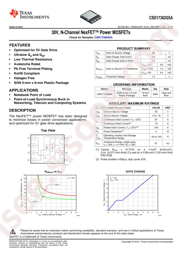 CSD17302Q5A