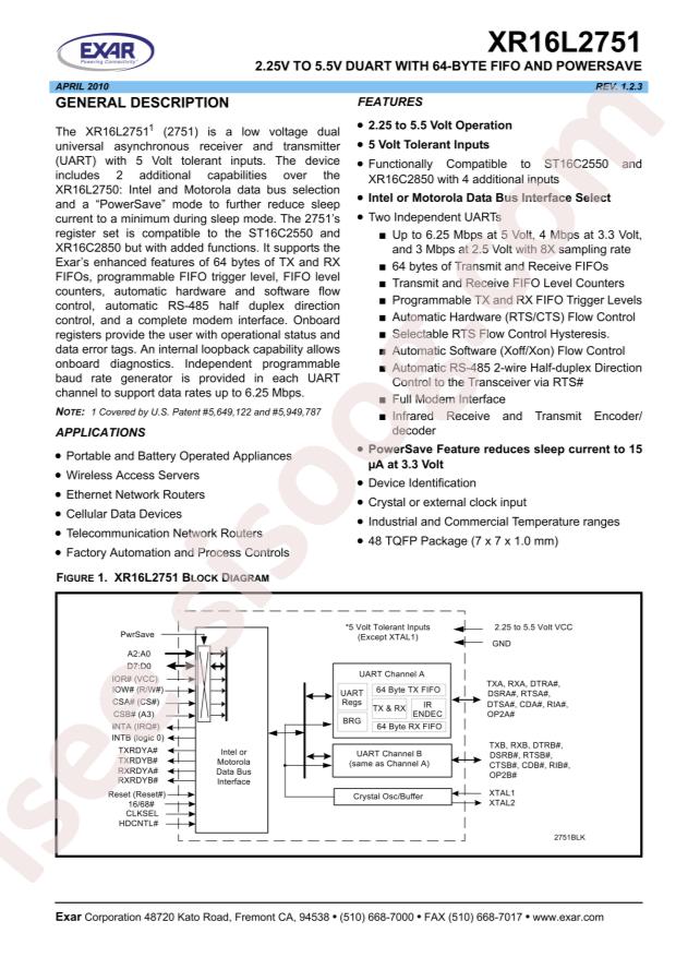 XR16L2751IM-F