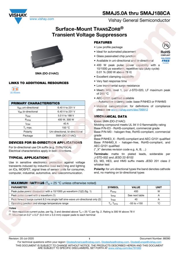 SMAJ70A-E3/5A