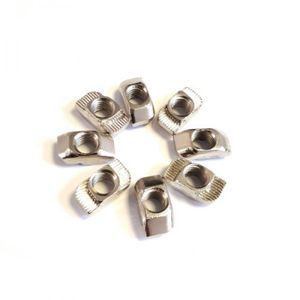 مهره T (تی) M8 شیار 10 آبکاری شده مناسب برای پروفیل های صنعتی سری 40 و 45