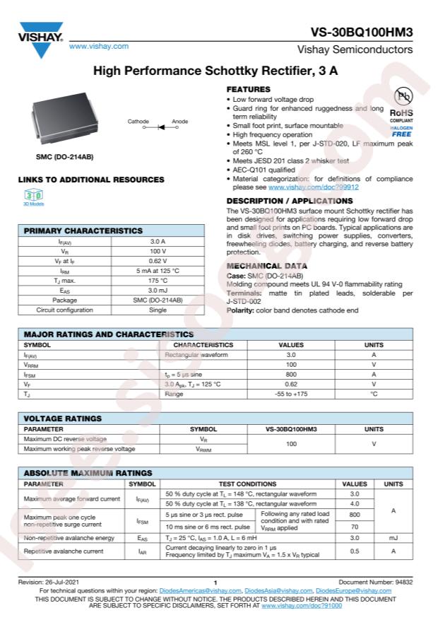 VS-30BQ100HM3/9AT