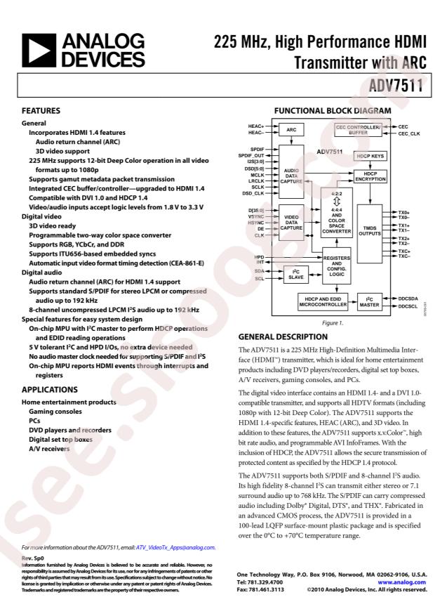 ADV7511KSTZ-P