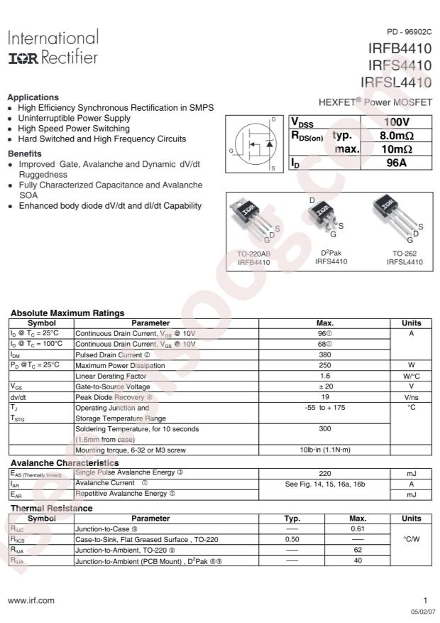 IRFB4410PBF