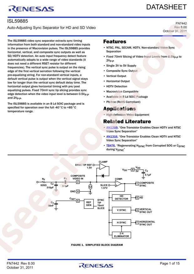 ISL59885ISZ-T13