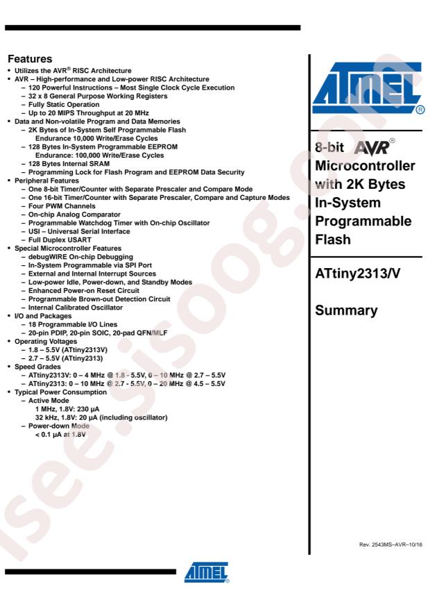 ATTINY2313V-10MU