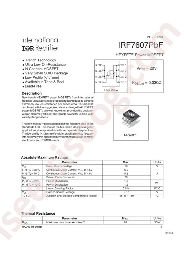 IRF7607TRPBF