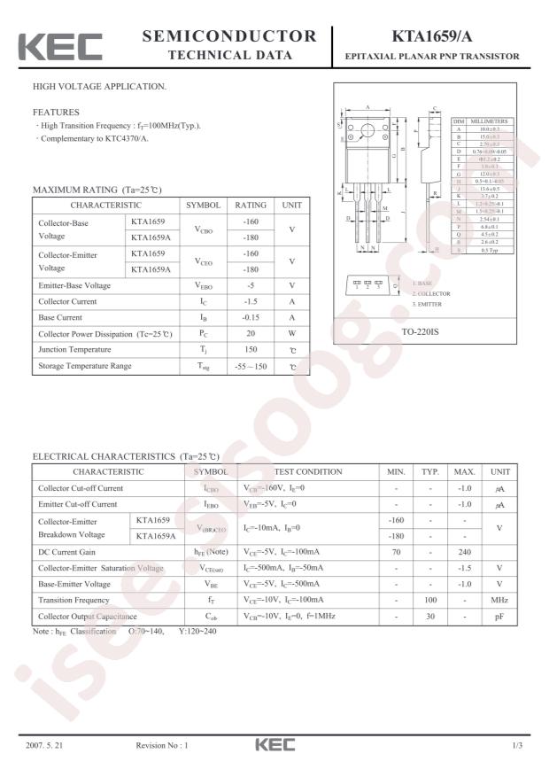 KTA1659A-Y-U/PF