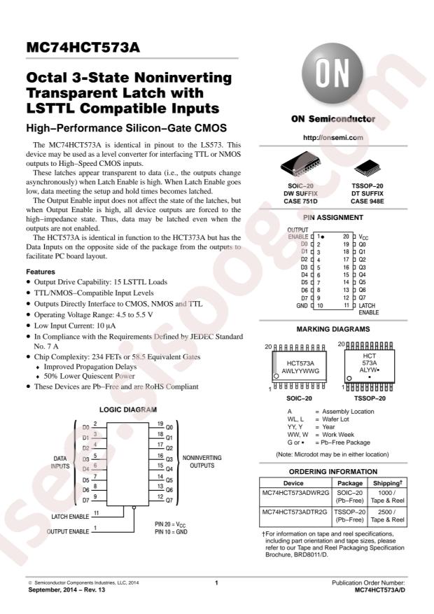 MC74HCT573ADWG