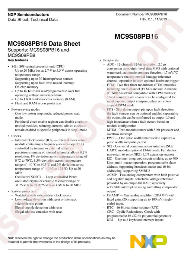MC9S08PB8MTG
