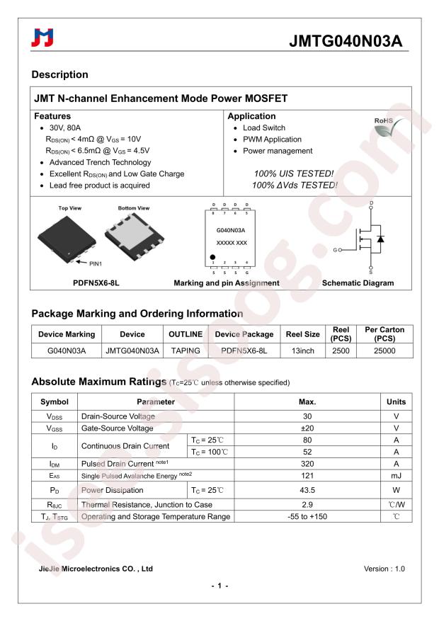 JMTG040N03A