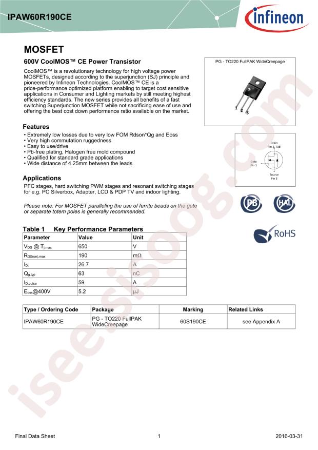 IPAW60R190CE