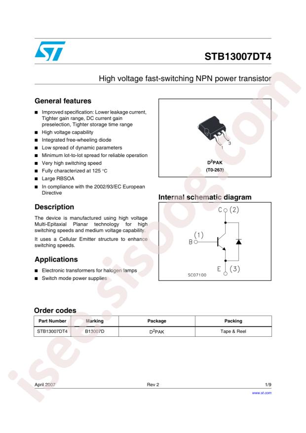 STB13007DT4
