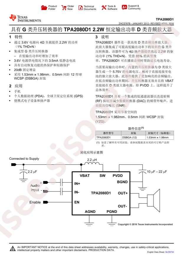 TPA2080D1YZGR