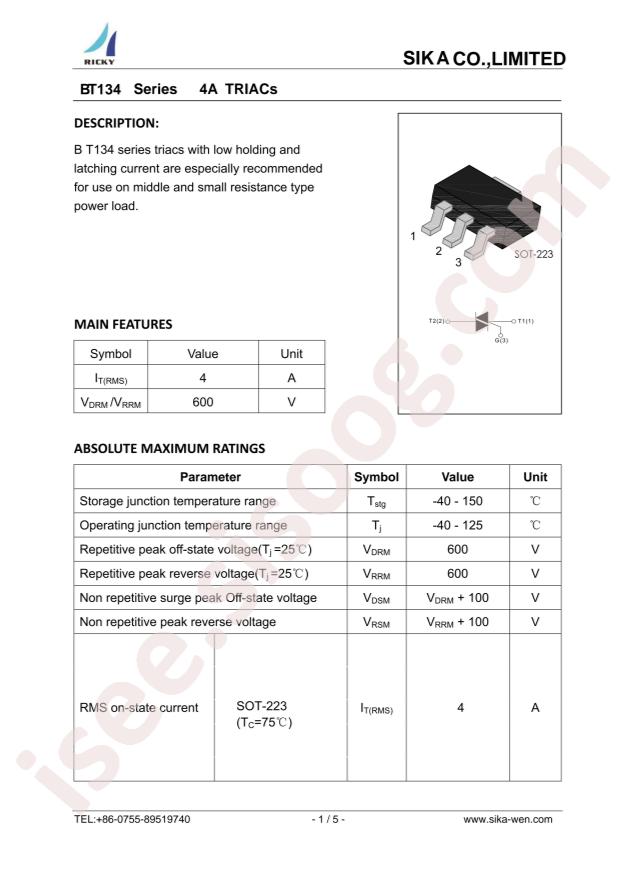 BT134W-600E