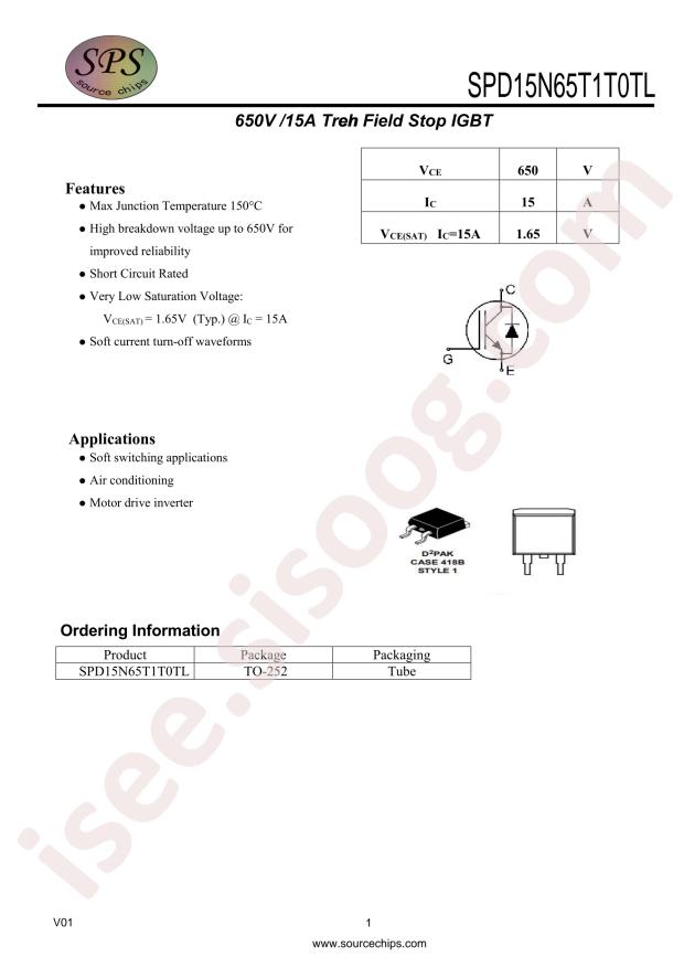 SPD15N65T1T0TL