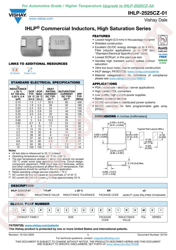 IHLP2525CZER1R5M01