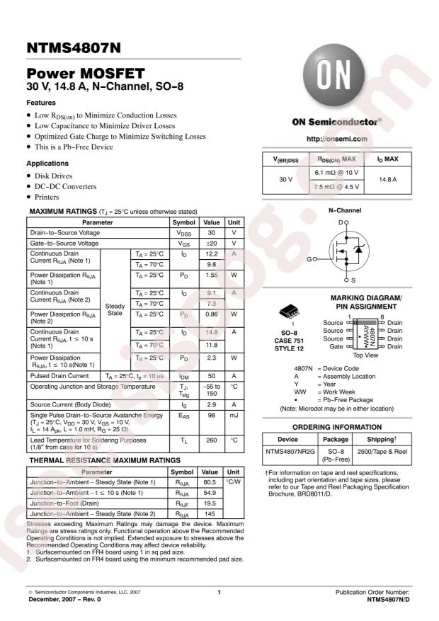 NTMS4807NR2G