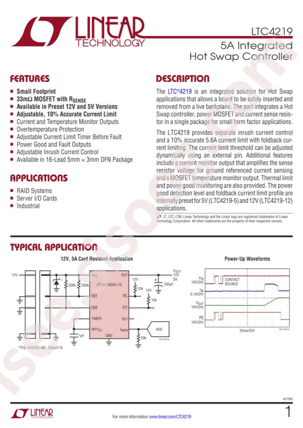 LTC4219IDHC-12#PBF