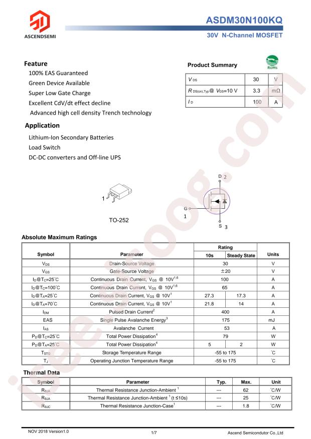 ASDM30N100KQ-R