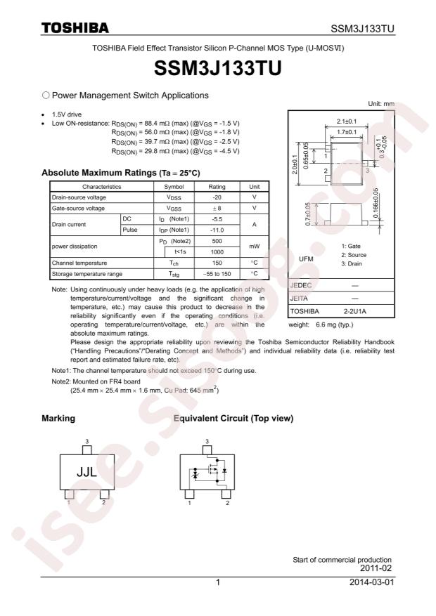 SSM3J133TU,LF