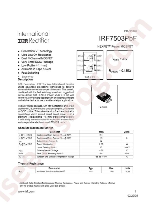 IRF7503TRPBF