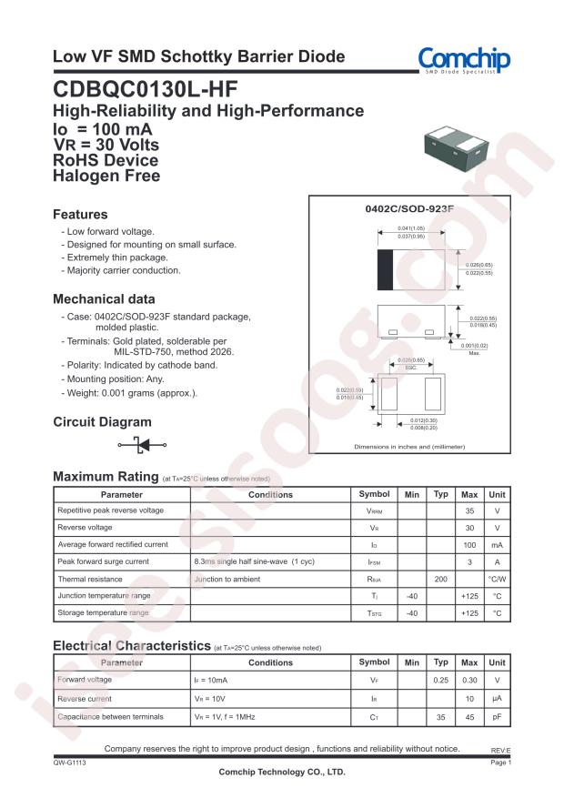 CDBQC0130L-HF