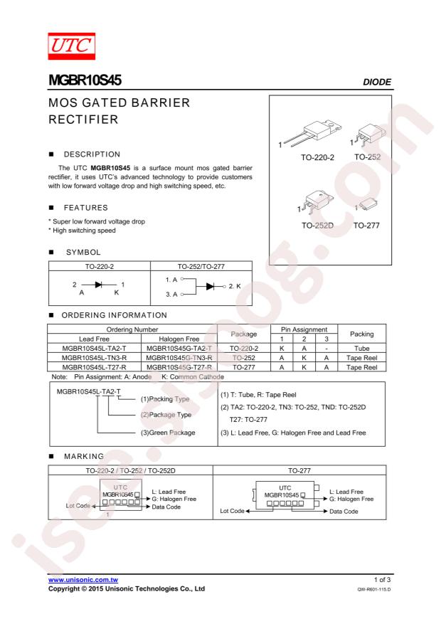 MGBR10S45L-TN3-R