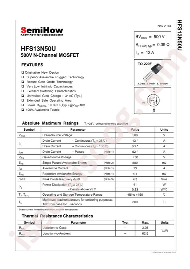 HFS13N50U