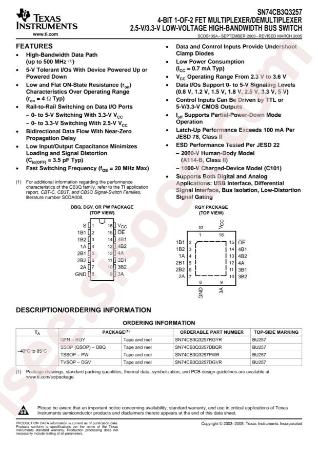 SN74CB3Q3257DBQR