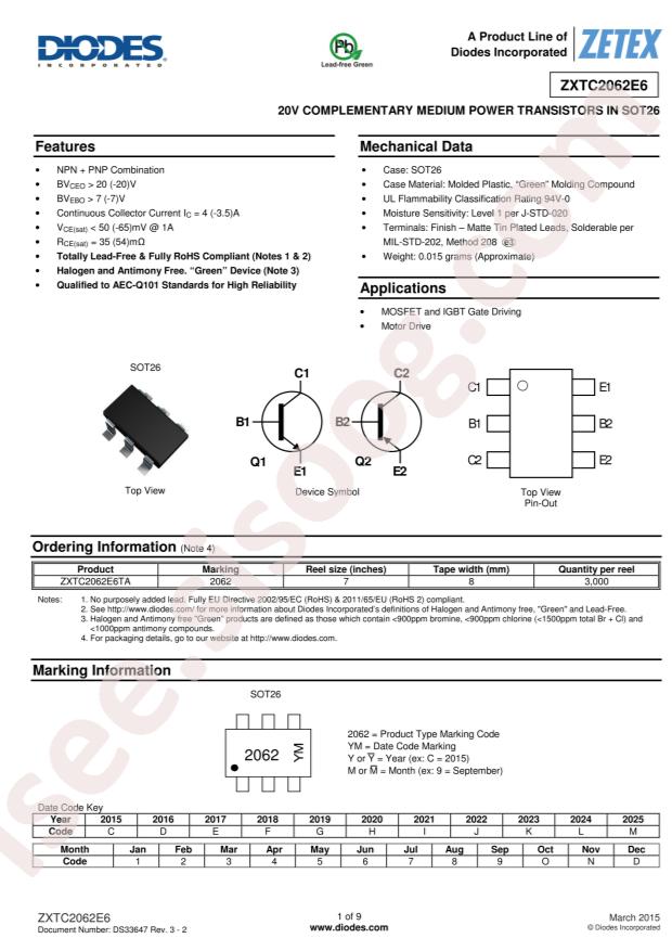 ZXTC2062E6TA