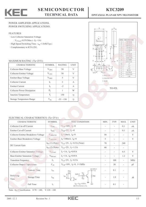 KTC3209-Y-AT/P