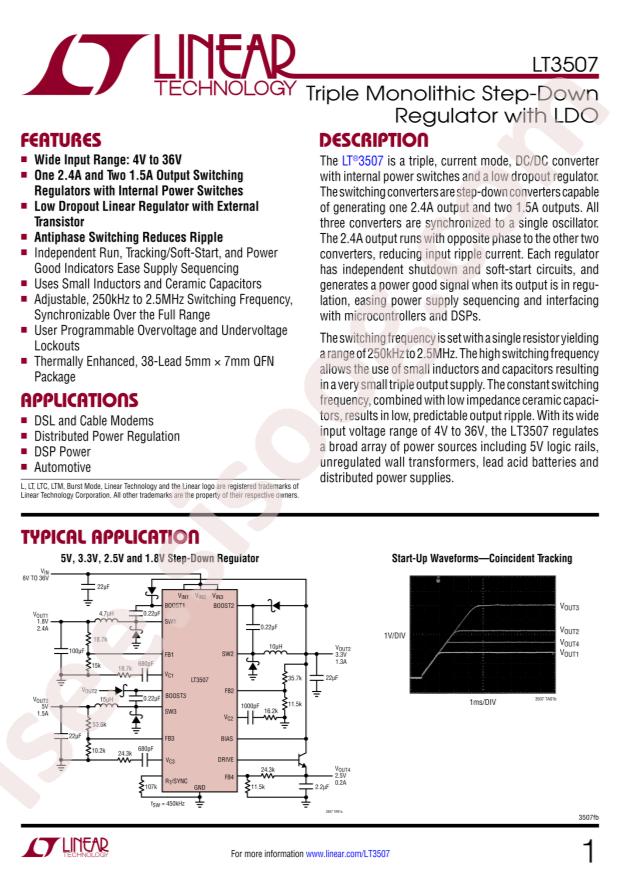 LT3507HUHF#TRPBF