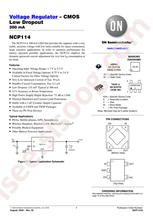 NCP114ASN250T1G
