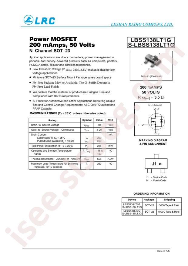 LBSS138LT1G