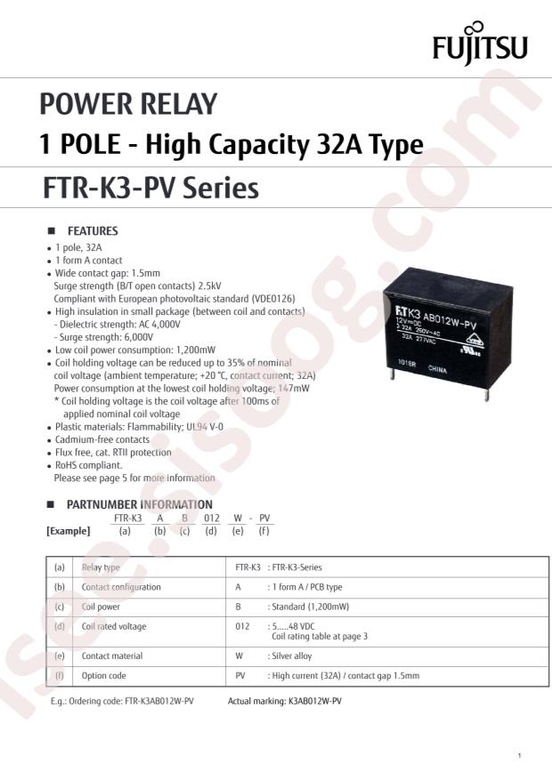 FTR-K3AB024W-PV