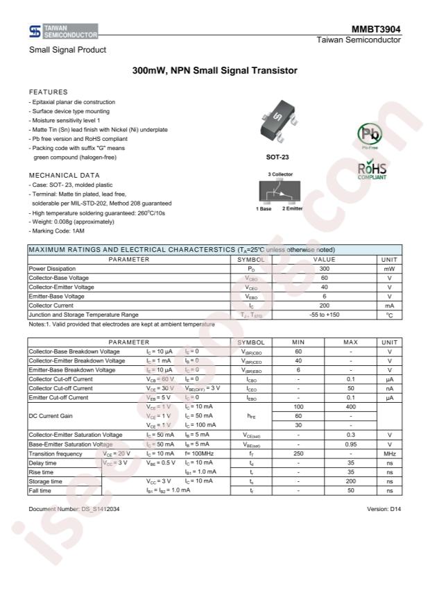 MMBT3904 RFG