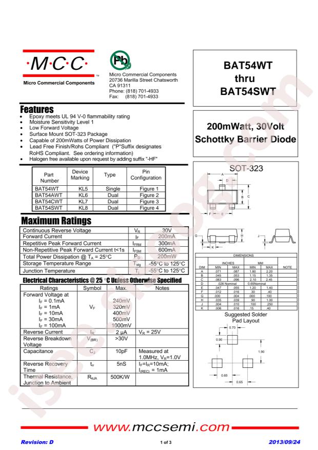BAT54SWT-TP