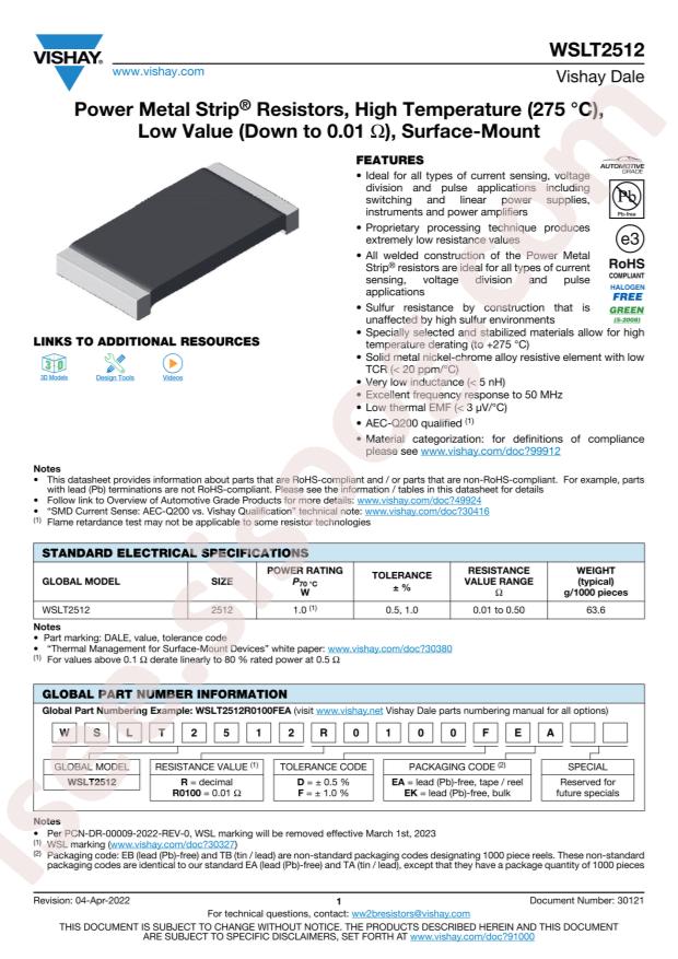 WSLT2512R0200FEA