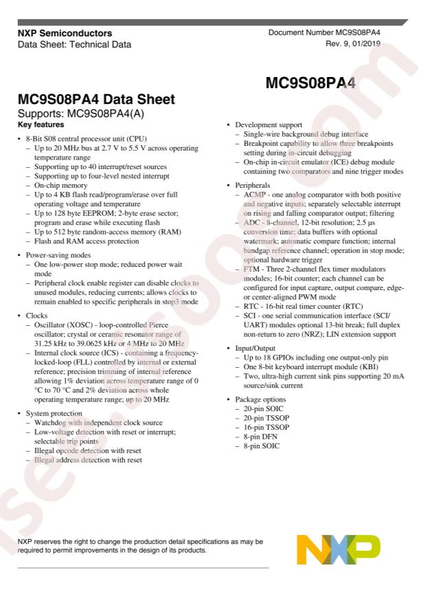 MC9S08PA4AVTGR