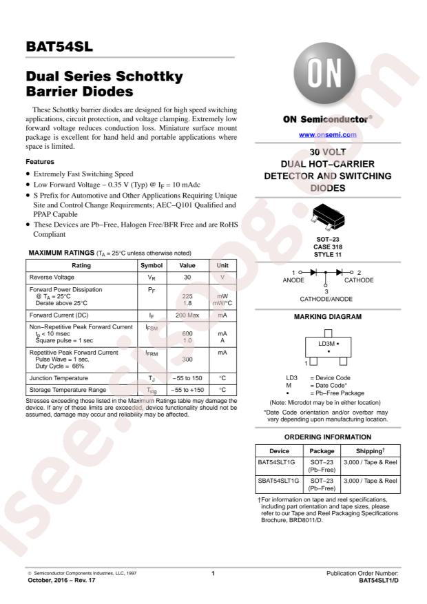 SBAT54SLT1G