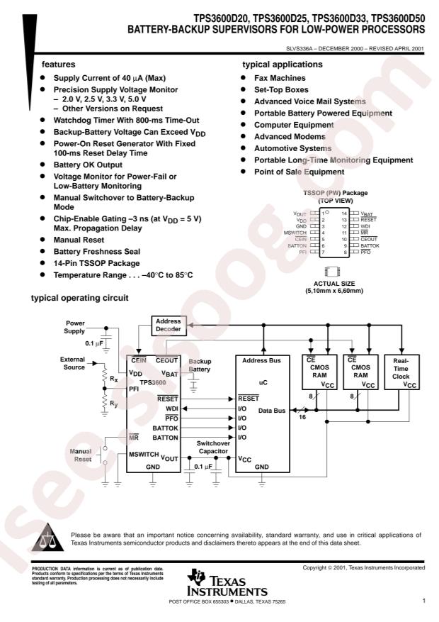TPS3600D50PW