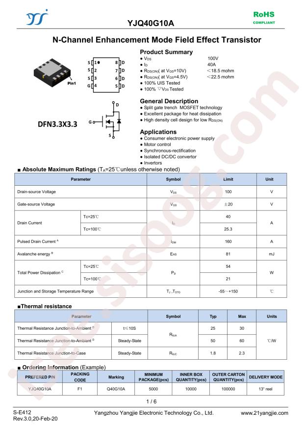YANGJIE YJQ40G10A