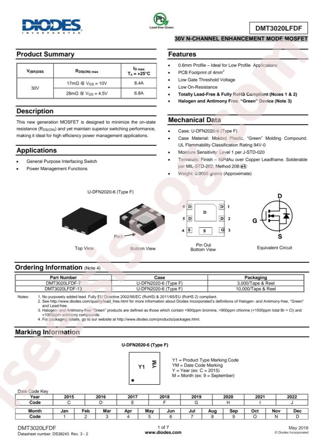 DMT3020LFDF-7