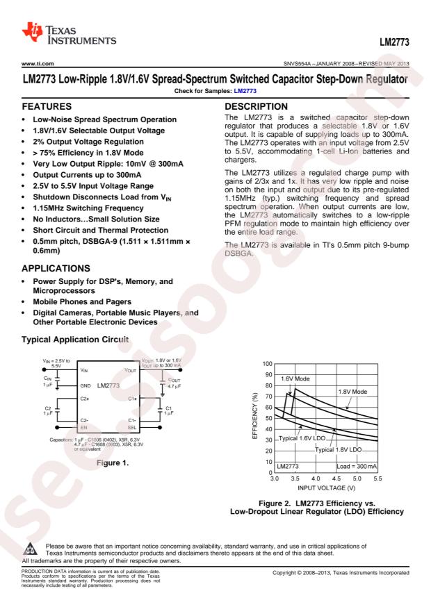 LM2773TLX/NOPB
