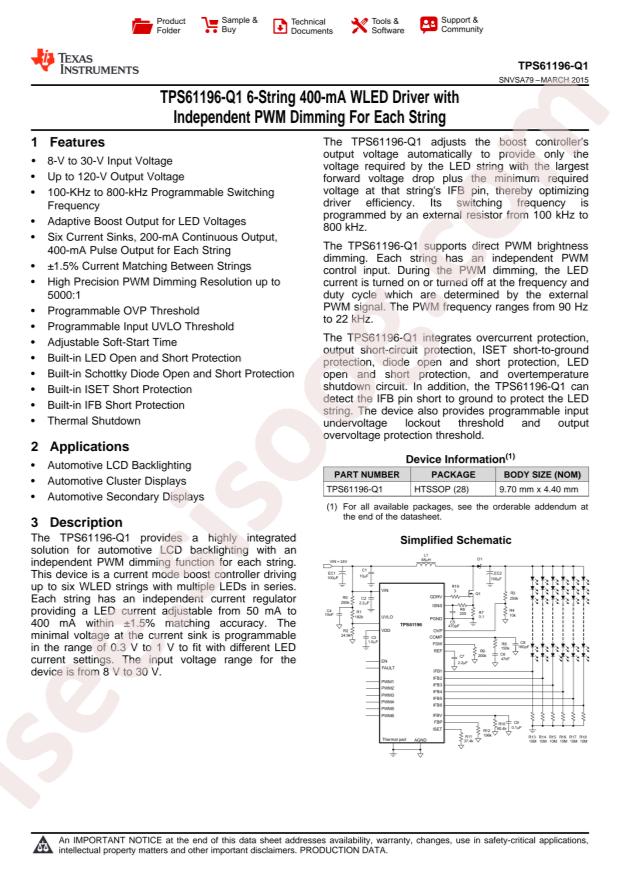 TPS61196PWPRQ1
